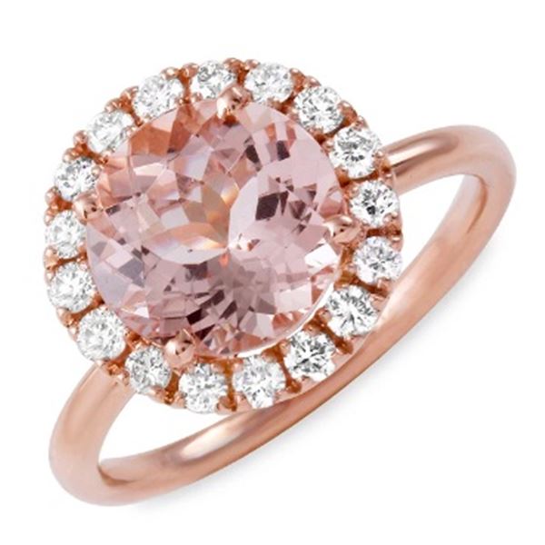 2.5ct Morganite 14 K Rose Gold Ring