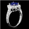 Image 2 : 14K Gold 2.00ct sapphire 0.80ct Diamond Ring