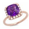 Image 1 : 3.04ct Amethyst 14 K Rose Gold Ring