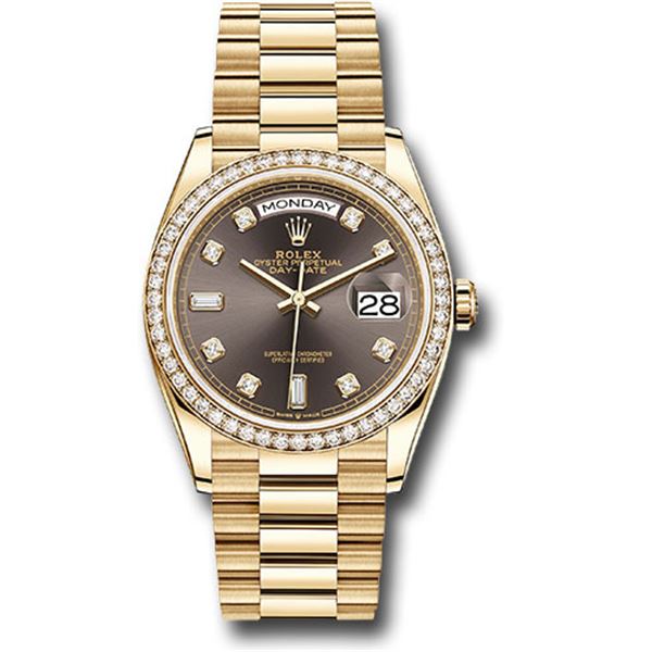 Rolex President YG With Diamond Bezel  Model # 278288RBR