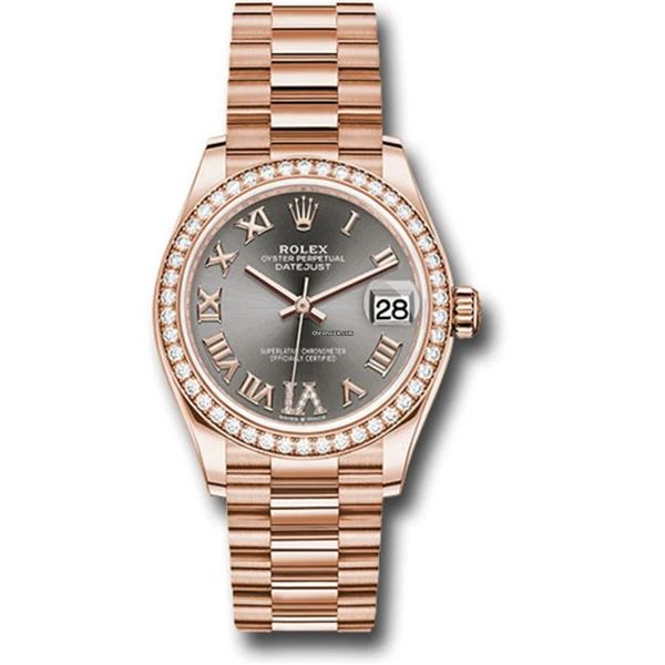 Rolex President RG With Diamond Bezel  Model # 278285RBR