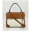 Image 1 : Ralph Lauren Vintage Cream Canvas Tan Leather Rickey Bag