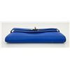 Image 4 : NWOT Hermes Kelly Classic Wallet Mysore Bleu Electrique