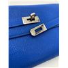 Image 5 : NWOT Hermes Kelly Classic Wallet Mysore Bleu Electrique