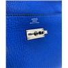 Image 8 : NWOT Hermes Kelly Classic Wallet Mysore Bleu Electrique