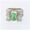 Image 1 : 2ct Natural Emerald 14K White Gold Ring