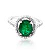 Image 1 : 1.77ct Natural Emerald 14K White Gold 2.99gm Ring
