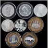 Image 1 : SILVER MAPLE LEAF SILVER CASINO TOKENS ROUNDS