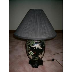 Oriental carved lamp