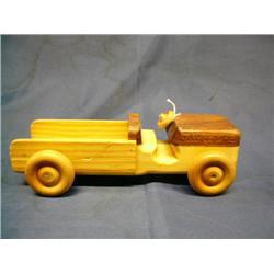 Hand made wooden toy car