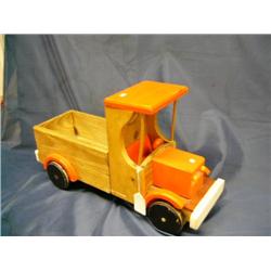 Hand made wooden toy truck