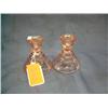 Image 1 : Pair of Pink depression glass candle holders