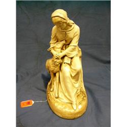 Statue-Women w/sheep-19"