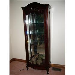 77" Mahogany Curio-Jasper Cabinet Co.