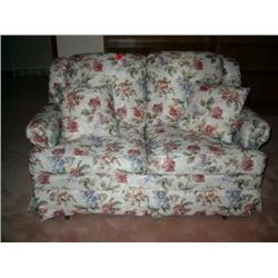 flower print rocking love seat