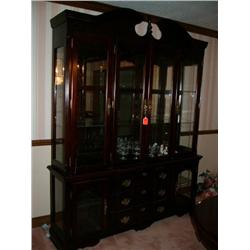 glass front china hutch