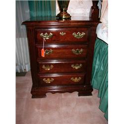 mahogany 4 drawer night stand (water damaged)