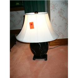 black table lamp w/ oblong shade