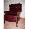 Image 1 : Maroon leather reclining chair