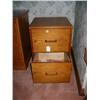 Image 1 : Oak 2 drawer file cabinet
