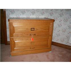 Lg Oak 2 drawer file cabinet-36 x 21.5 x 30h