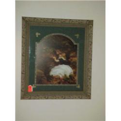 Framed print of Victorian boy & girl-34 x 30