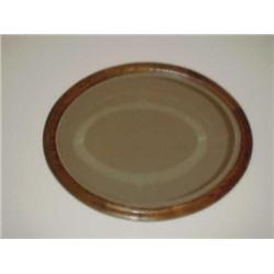 Framed Oval beveled mirror