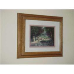 Framed print-Bridge in the Forest, 10.5 x 11.5