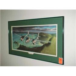 Matthew Waki print-"Pacific Lightning", 20.5 x 37