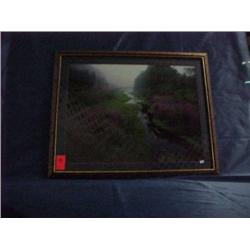 River scene framed print-25 x 30