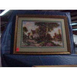 David Sarcin framed print-Cottages, 32 x 42