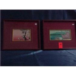 wood framed oriental photos