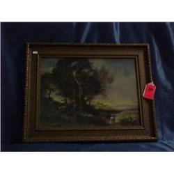 Oil painting of Mexican Village, 17 x 21.5