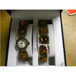 Renaisance Quartz watch w/gold colored band and br