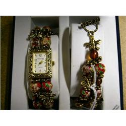 Renaisance Quartz charm watch and bracelet