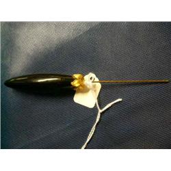 black wood and gold trim Hat  Pin  49.00