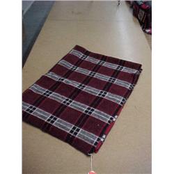 60's Demark wool blanket twin size - black, grey,