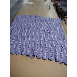 Old crocheted throw 85" X 80" Purple