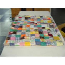 Multi colored quilt top 64" X 82" & 50's beige & p