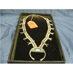 silver squash blossom necklace 28" long