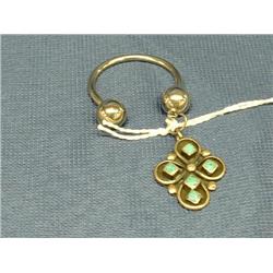 silver touquoise keychain