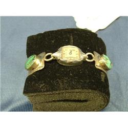 silver touquoise keychain