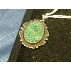 sterling and turquoise pendant