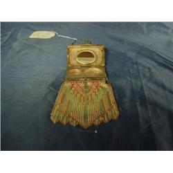old mesh compact purse with chain handle
