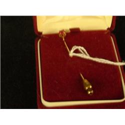 10k lapel pin with ruby stone