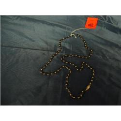 14k gold and glass bead necklace