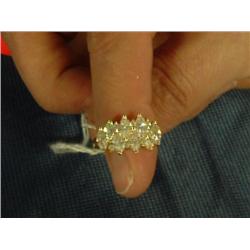 14k solid gold and white dtone dinner ring