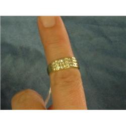 vintage 10k solid gold diamond band 1/2 carat tota