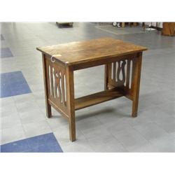 Oak library table - mission style