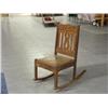 Image 1 : oak rocker w/arms and leaterh seat - mission style